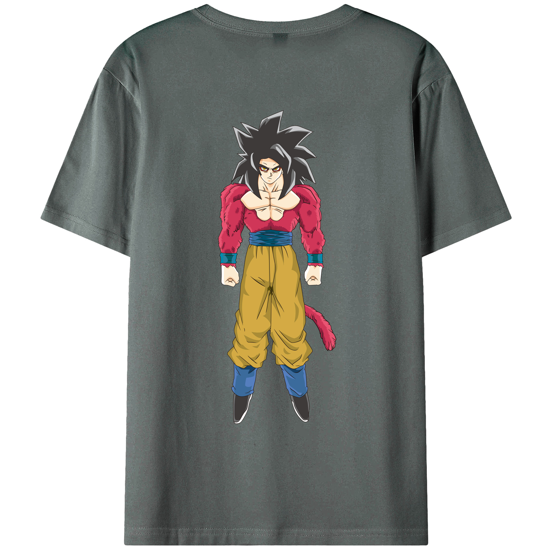 （画像用） ドラゴンボール 孫悟空（そん ごくう）Son Goku カカロット DRAGON BALL Kakarotto 綿100％ メンズ半袖Tシャツ（バックプリント） 通気性
